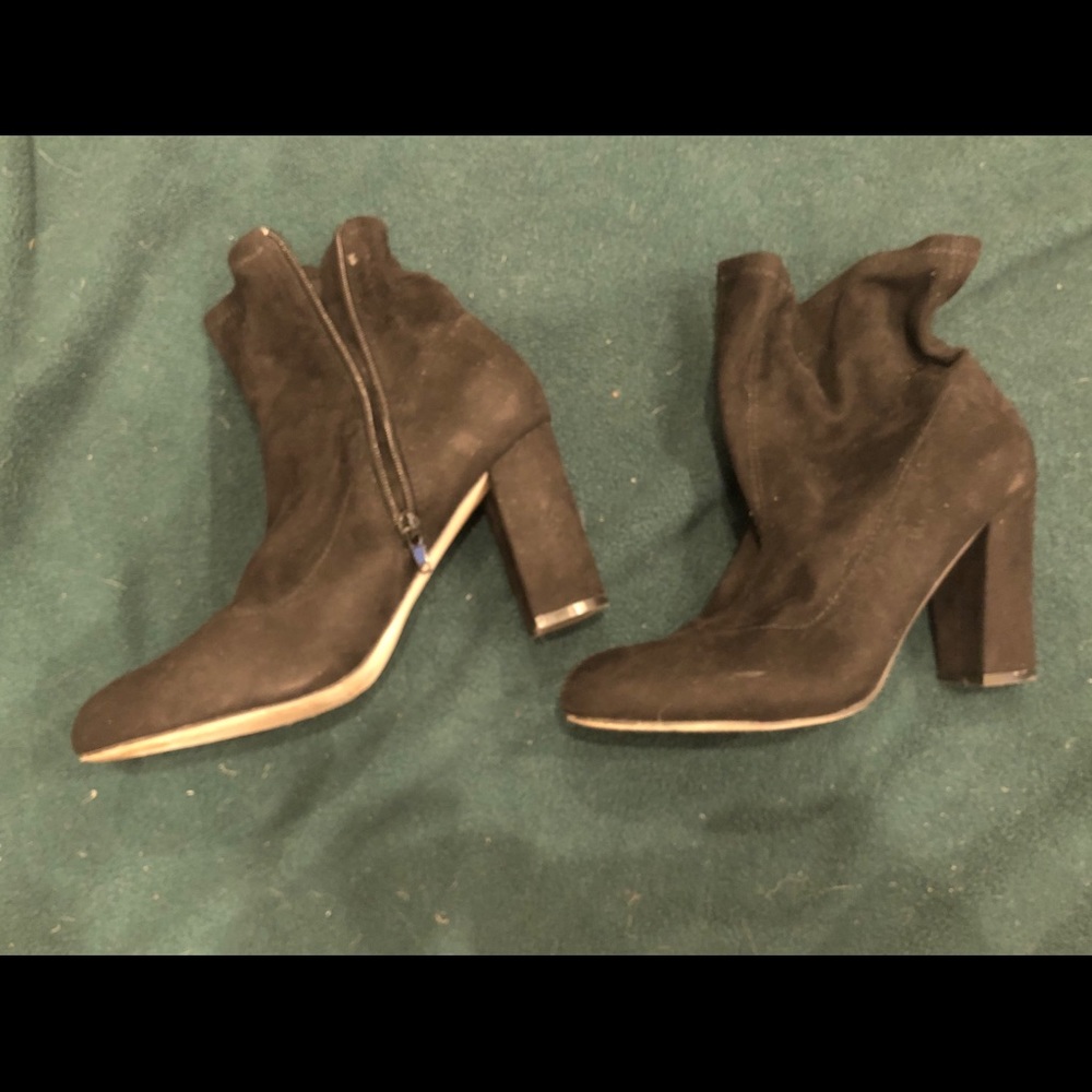 Black faux dude booties